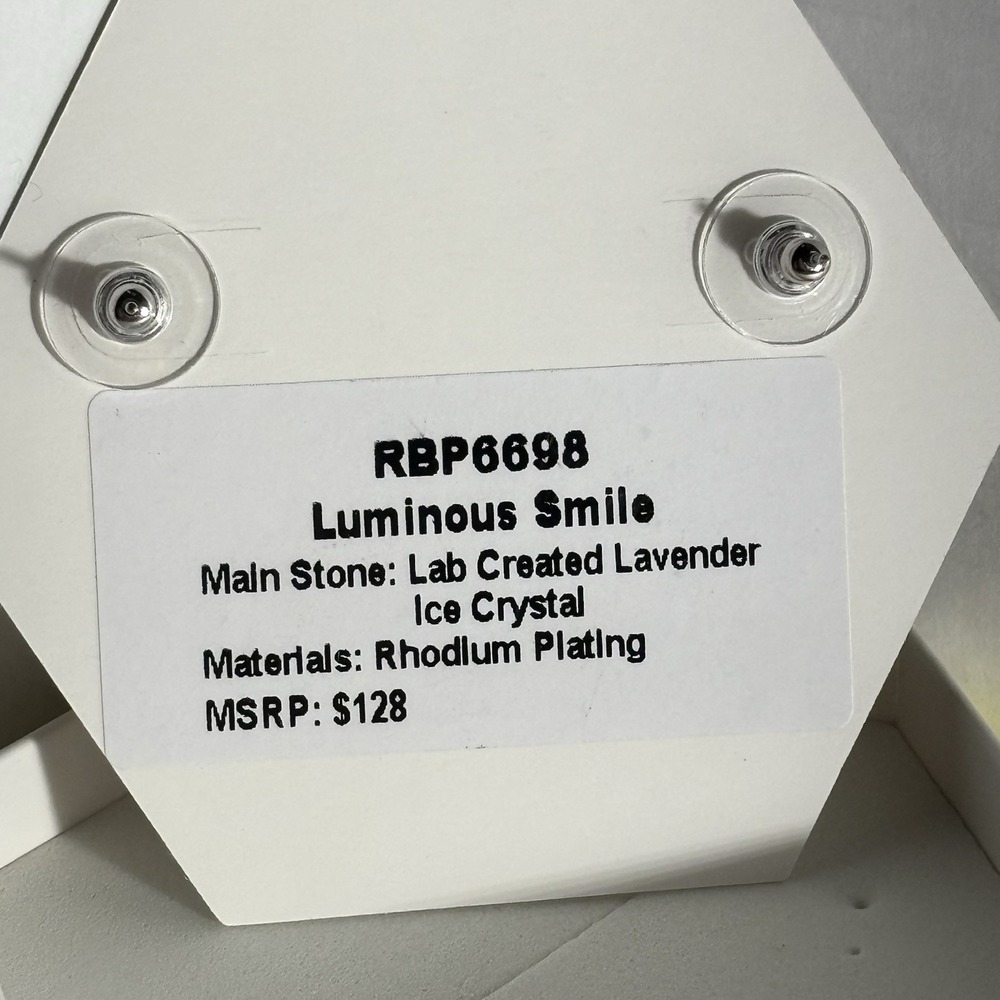 Bomb Party RBP6698 "Luminous Smile" Lab Created Lavender Ice Crystal - Picture 3 of 3